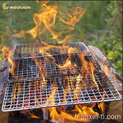 Barbecue au charbon de bois Camp Grill Titanium